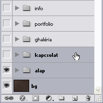 egyszerre több réteg kijelölése