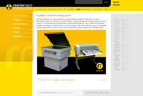 a Reactor Kft. új honlapja