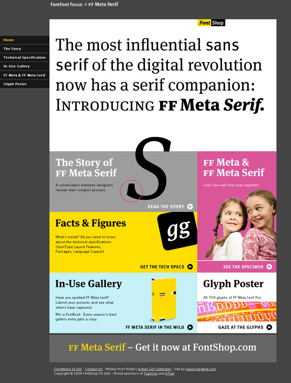 FF Meta Serif weblap