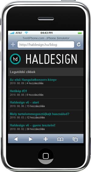 Haldesign v6 – mobil verzió