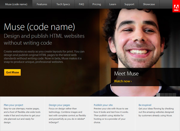 Muse – honlap készítés kódolás nélkül