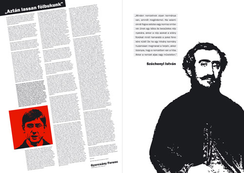 2 oldalas, A4-es méretű, Gyurcsány balatonőszödi beszédét, és egy kiváló Széchenyi idézetet tartalmazó anyag