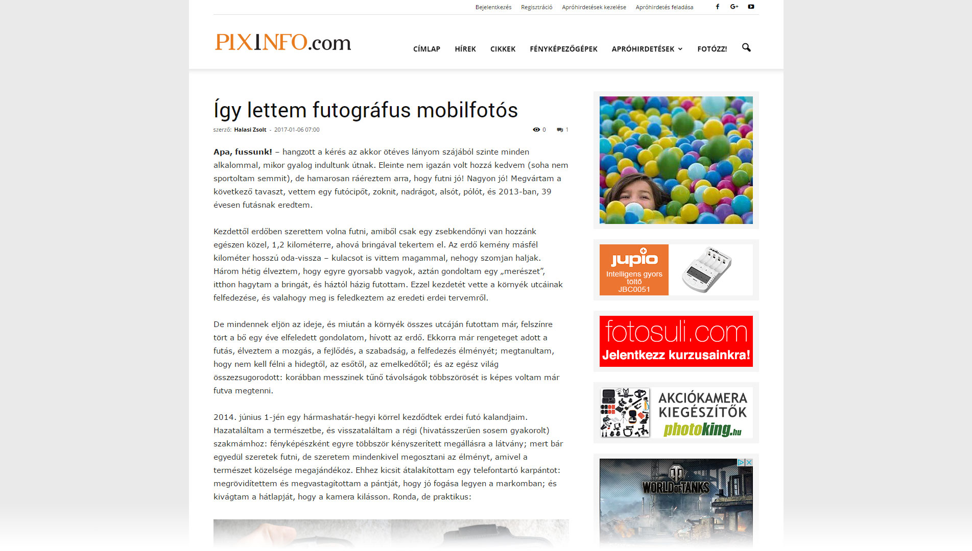 Mobilfotós cikksorozatom a Pixinfo.com-on #1