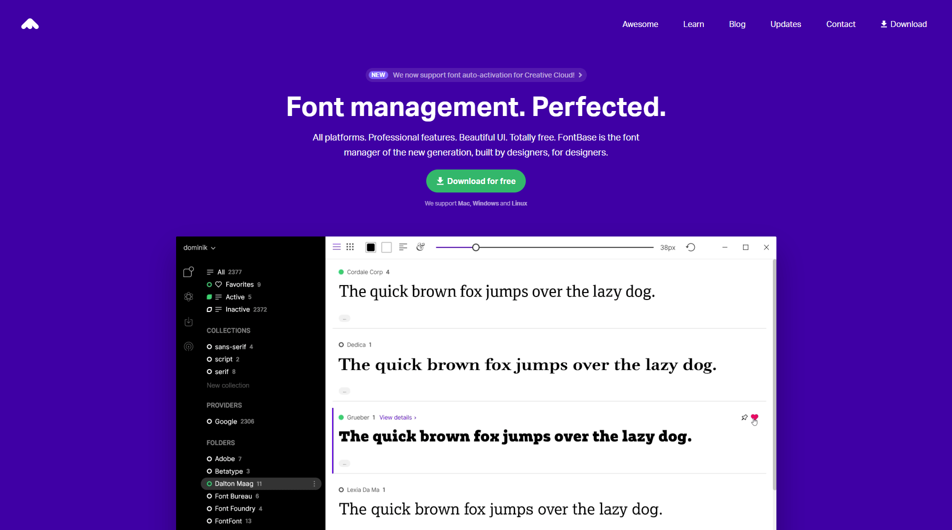 FontBase – egy remek ingyenes font manager