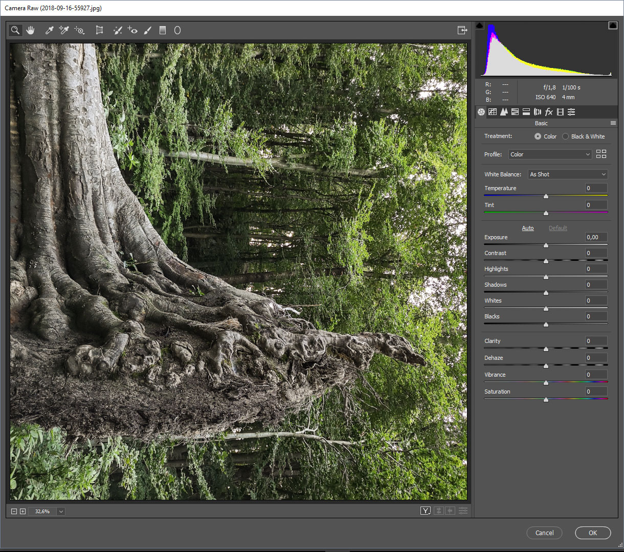 Photoshop: Camera Raw Filter alkalmazása nem RAW (DNG) fájlokon