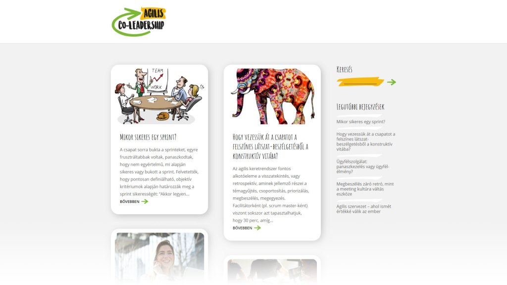 Új arculat az Agilis Co-leadership&nbsp;honlaphoz