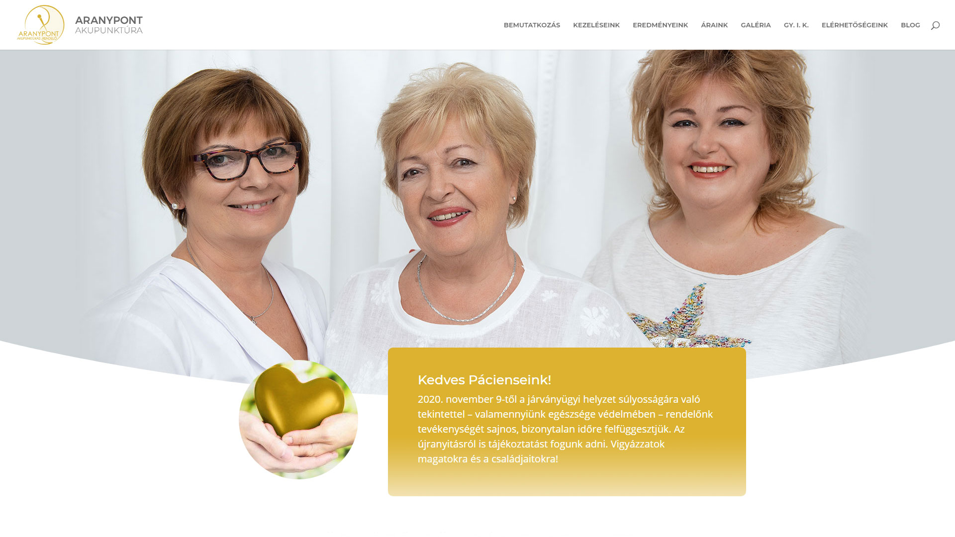 Új honlap az Aranypont Akupunktúrának